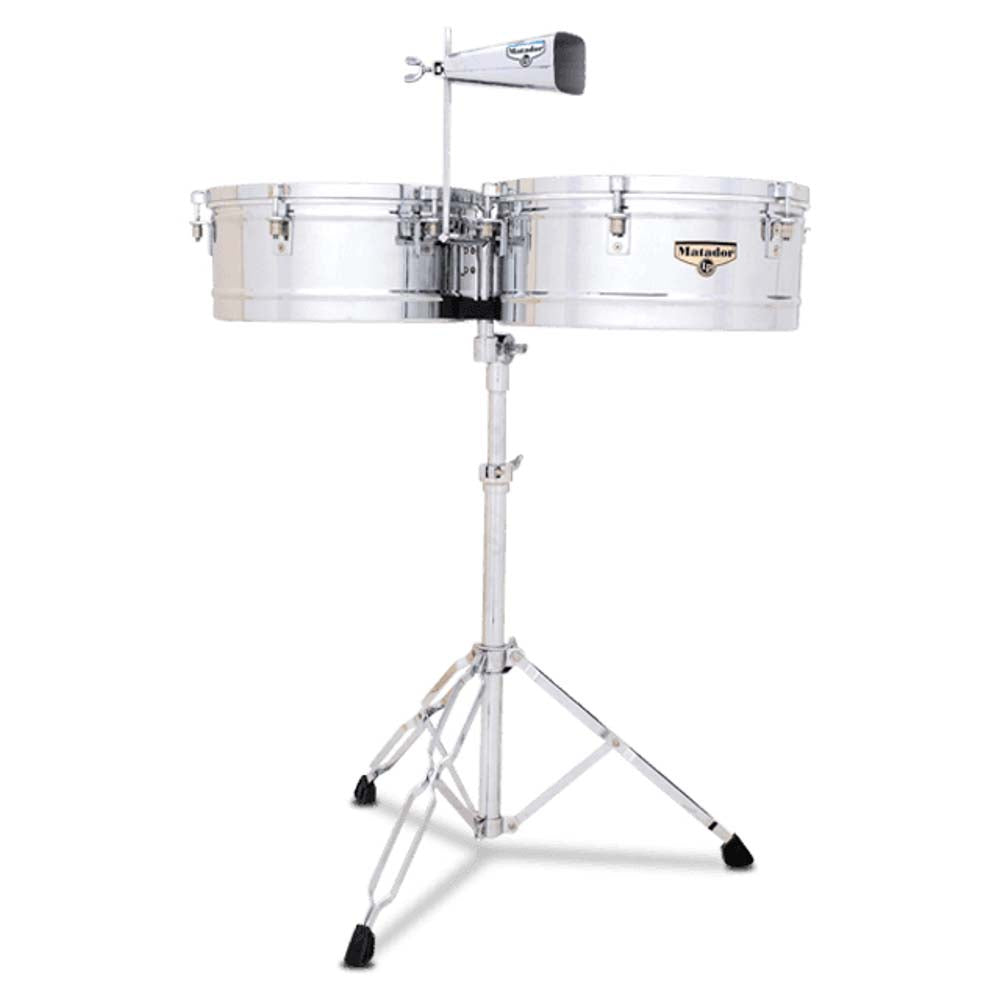 Latin Percussion M257 Matador 14" and 15" Timbales Chrome-percussion-Latin Percussion- Hermes Music